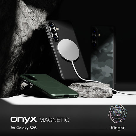 Husa de protectie Ringke Onyx MagSafe compatibil cu Samsung Galaxy S26, Negru