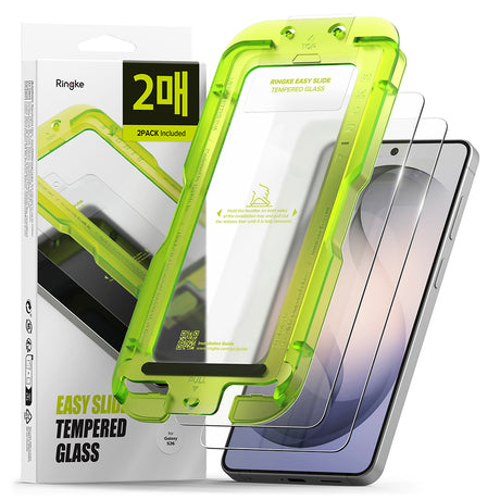 Folie de protectie Ringke Easy Slide Tempered Glass (set de 2) compatibil cu Samsung Galaxy S26, Transparent