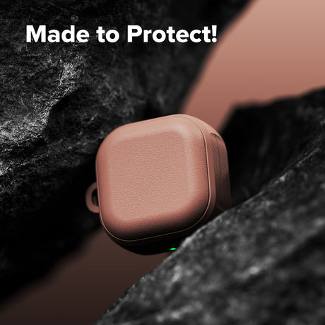 Casti Ringke Protection Case Onyx Magnetic, for Samsung Galaxy Buds 4 / Buds 4 Pro, Non-Slip Texture, Carabiner Hole, Constant Coral