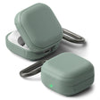 Casti Ringke Protection Case Onyx Magnetic, for Samsung Galaxy Buds 4 / Buds 4 Pro, Non-Slip Texture, Carabiner Hole, Sage Green