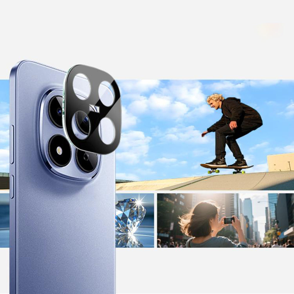 Folie de protectie Techsuit Full Camera Glass compatibil cu Xiaomi Redmi Note 15 Pro+ 5G / Poco M8 Pro 5G, Negru