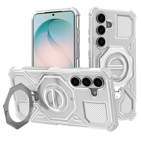 Husa de protectie Techsuit Carbon Shield PRO compatibil cu Samsung Galaxy S26 Plus, Alb Transparent