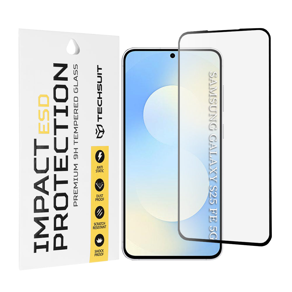 Folie de protectie Techsuit ESD Glass compatibil cu Samsung Galaxy S25 FE, Negru