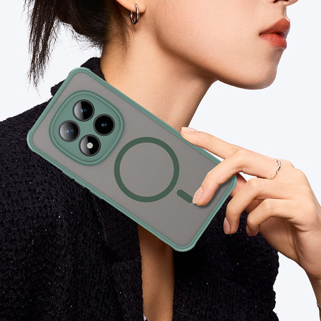 Husa de protectie Techsuit HaloFrost II MagSafe compatibil cu Xiaomi Redmi Note 15 Pro+ 5G / Poco M8 Pro 5G, Verde