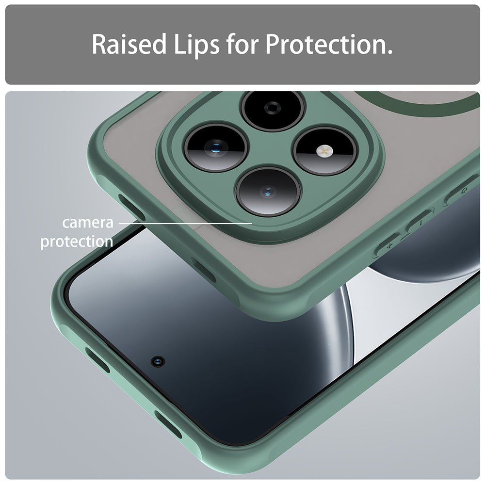 Husa de protectie Techsuit HaloFrost II MagSafe compatibil cu Xiaomi Redmi Note 15 Pro 5G, Verde