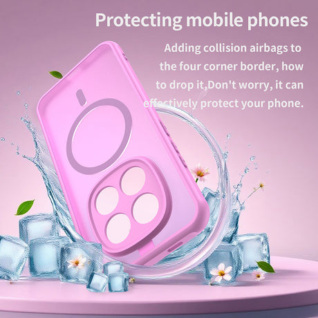 Husa de protectie Techsuit HaloFrost II MagSafe compatibil cu Xiaomi Redmi Note 15 Pro 5G, Roz