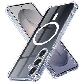 Husa de protectie Techsuit Shockproof Clear Silicone MagSafe compatibil cu Samsung Galaxy S26 Plus, Transparent