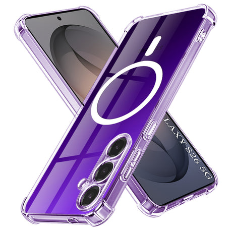 Husa de protectie Techsuit Shockproof Clear Silicone MagSafe compatibil cu Samsung Galaxy S26, Transparent