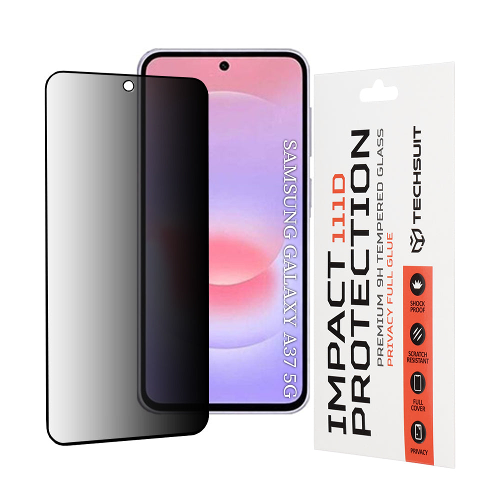 Folie pentru Samsung Galaxy A37 5G - Techsuit 111D Privacy Full Glue - Black