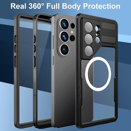 Husa de protectie ShellBox Waterproof IP68 compatibil cu Samsung Galaxy S26 Ultra, Negru