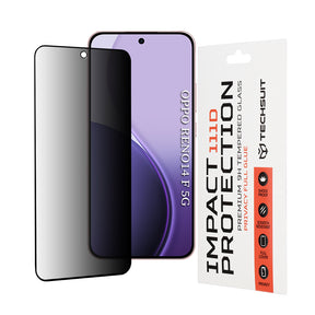 Folie de protectie Techsuit 111D Privacy Full Glue compatibil cu Oppo Reno14 F / Reno14 FS 5G, Negru