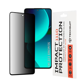 Folie de protectie Techsuit 111D Privacy Full Glue compatibil cu Xiaomi 13T / 13T Pro, Negru