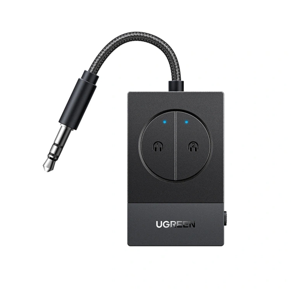Adaptor Ugreen Transmitter Audio Adapter BT305 (65706), Type-C, Jack 3.5mm, Bluetooth 5.4, Dual Pairing, LED Lights, Negru