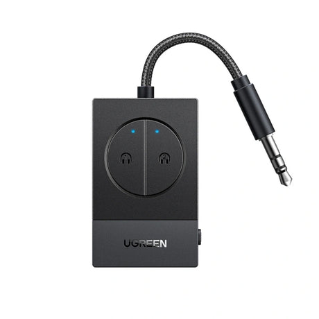 Adaptor Ugreen Transmitter Audio Adapter BT305 (65706), Type-C, Jack 3.5mm, Bluetooth 5.4, Dual Pairing, LED Lights, Negru