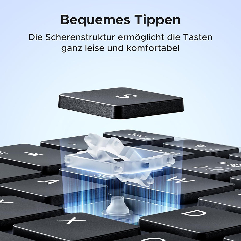 Ugreen Wireless Keyboard K552 (75163) fekete billentyűzet