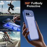 Folie de protectie Techsuit ColorVerse 360 Series + compatibil cu Google Pixel 10a, Albastru