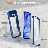 Folie de protectie Techsuit ColorVerse 360 Series + compatibil cu Google Pixel 10a, Albastru