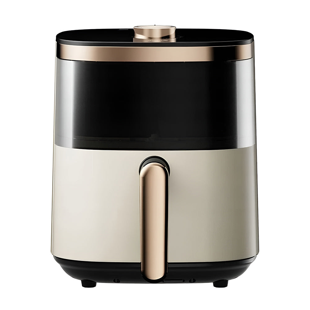 Gadget Deerma Air Fryer (KZ30W), 3L Bowl Capacity, 1200W, 360° Hot Air Circulation, 7 Programs, Timer, Oil-Free Cooking, Auriu