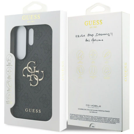 Husă Guess Hardcase 4G Big Metal Logo neagră pentru Samsung Galaxy S26 Ultra