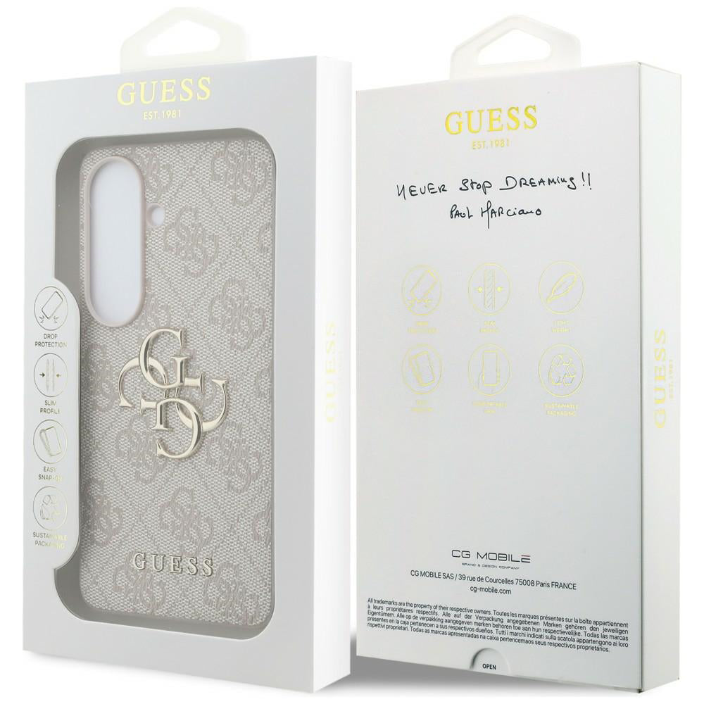Husa de protectie Guess Hardcase 4G Big Metal Logo (GUHCS26M4GMGPI) compatibil cu Samsung Galaxy S26 Plus, Roz