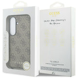 Husa de protectie Guess Hardcase 4G Classic Logo Charm (GUHMS26SGF4GBR) compatibil cu Samsung Galaxy S26, Maro