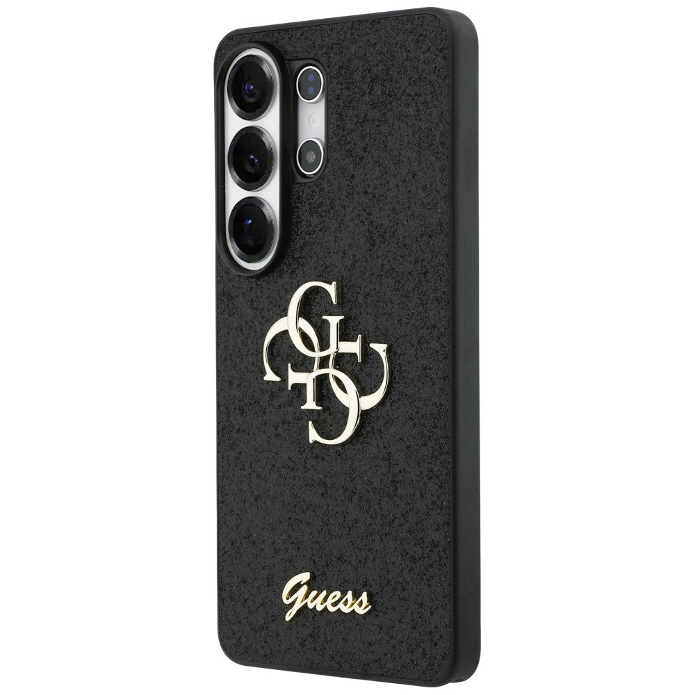Husa de protectie Guess Fixed Glitter Big 4G Metal Logo (GUHCS26LHG4SGK) compatibil cu Samsung Galaxy S26 Ultra, Negru