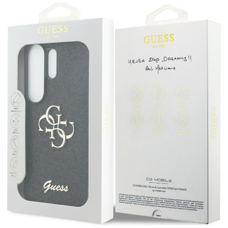 Husa de protectie Guess Fixed Glitter Big 4G Metal Logo (GUHCS26LHG4SGK) compatibil cu Samsung Galaxy S26 Ultra, Negru
