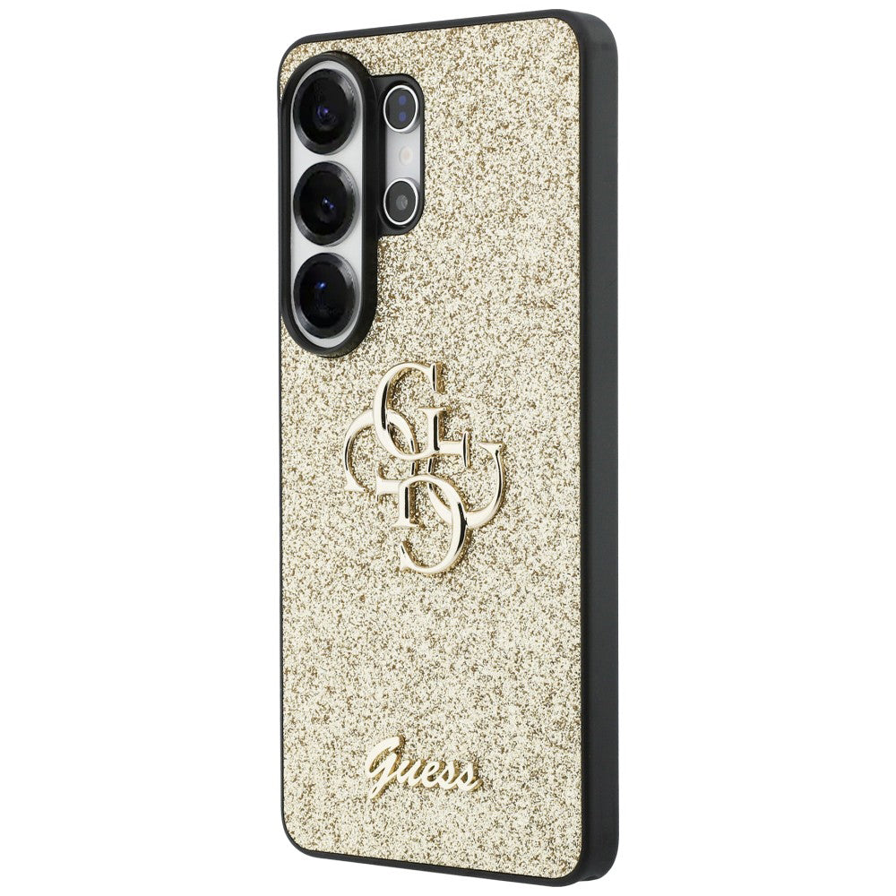 Husa de protectie Guess Fixed Glitter Big 4G Metal Logo (GUHCS26LHG4SGD) compatibil cu Samsung Galaxy S26 Ultra, Auriu