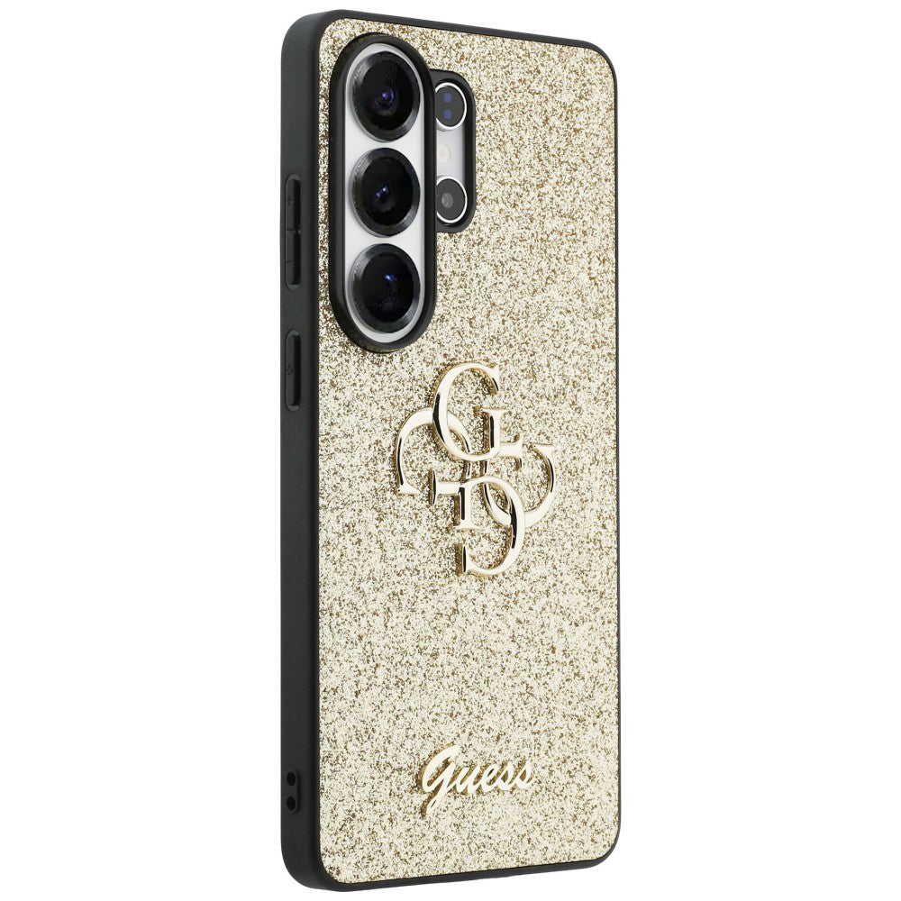 Husa de protectie Guess Fixed Glitter Big 4G Metal Logo (GUHCS26LHG4SGD) compatibil cu Samsung Galaxy S26 Ultra, Auriu