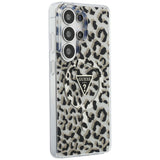 Husa de protectie Guess IML Leopard Print Triangle MagSafe (GUHMS26LHLEGTGLK) compatibil cu Samsung Galaxy S26 Ultra, Negru