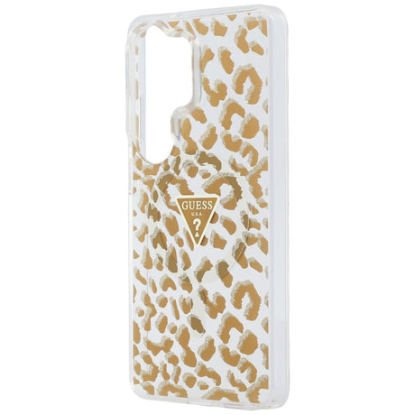 Husa de protectie Guess IML Leopard Print Triangle MagSafe (GUHMS26LHLEGTGLW) compatibil cu Samsung Galaxy S26 Ultra, Maro