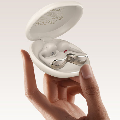 Casti Acefast Aceclip Pro (FA006), OWS Stereo, BT 5.4, Dual-mic Noise Cancelling, 400mAh, IP55, Type-C, Negru