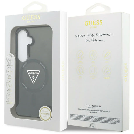Husa de protectie Guess IML Gradient Triangle MagSafe (GUHMS26SHGTMLCGK) compatibil cu Samsung Galaxy S26, Negru