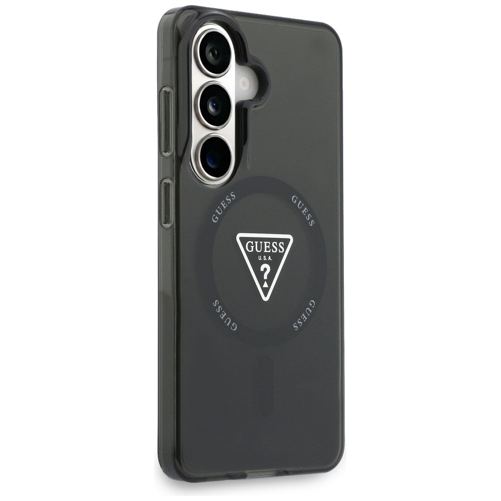 Husa de protectie Guess IML Gradient Triangle MagSafe (GUHMS26SHGTMLCGK) compatibil cu Samsung Galaxy S26, Negru