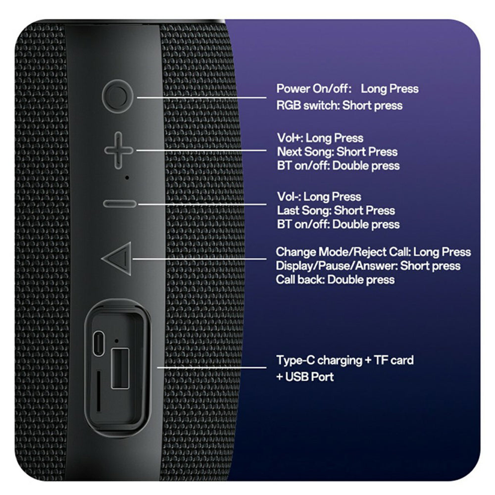 Boxă wireless Yesido YSW39, culoare neagră
