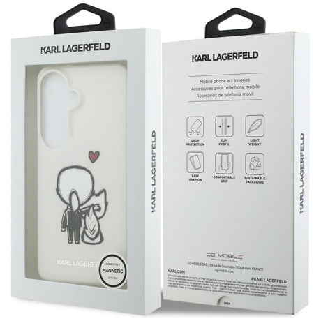 Husa de protectie Karl Lagerfeld IML compatibil cu Samsung Galaxy S26, Alb