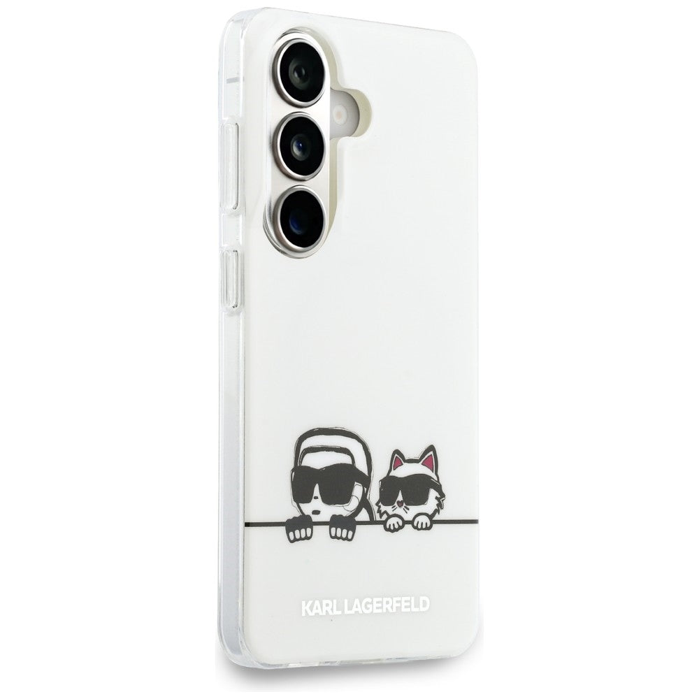Husa de protectie Karl Lagerfeld IML K&C Peekaboo Logo MagSafe (KLHMS26S6HPKACH) compatibil cu Samsung Galaxy S26, Alb
