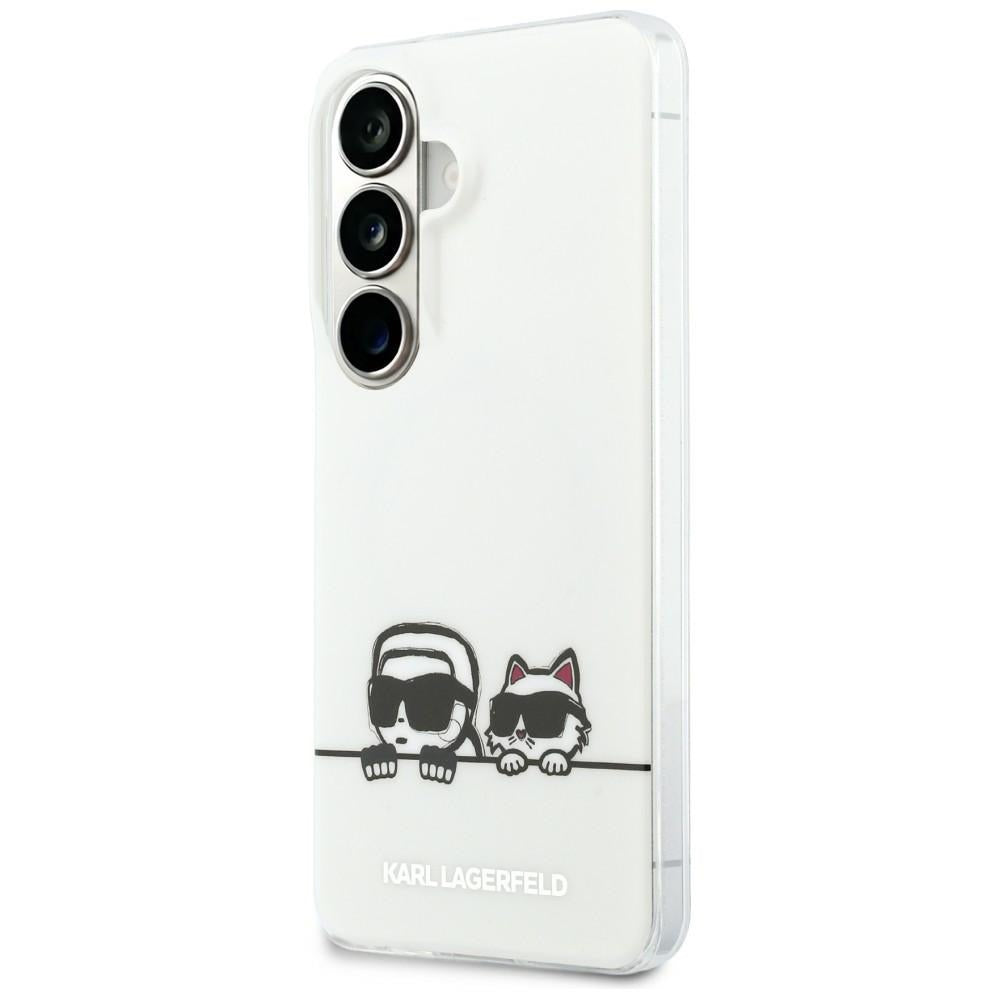 Husa de protectie Karl Lagerfeld IML K&C Peekaboo Logo MagSafe (KLHMS26S6HPKACH) compatibil cu Samsung Galaxy S26, Alb