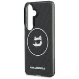 Husa de protectie Karl Lagerfeld IML Choupette Head on KL Repeated Logo MagSafe (KLHMS26SHMKBCHOK) compatibil cu Samsung Galaxy S26, Negru