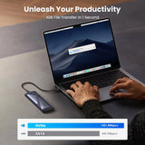Stocare Ugreen Hard Drive Enclosure CM400 (90264), M.2 NVMe & SATA SSD Reader, USB-C 3.2 Gen2, Thunderbolt 3, 10Gbps, 2TB, Gri