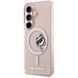 Husa de protectie Karl Lagerfeld IML Choupette Peekaboo Logo MagSafe (KLHMS26S6HCPSCP) compatibil cu Samsung Galaxy S26, Roz