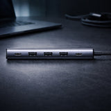 Hub/Dock Ugreen Docking Station CM511 (75642), USB-C to 2x Type-C, 3x USB, Display Port, 5Gbps, PD 3.0, 100W, 4K@60Hz, Gri