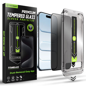 Folie de protectie Techsuit TitanGlass FullCover compatibil cu iPhone 17 Air, Privacy