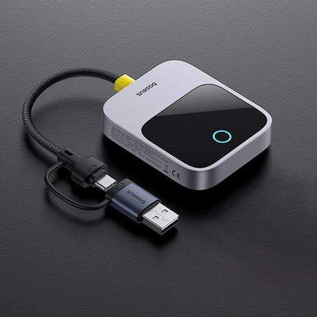 Gadget Baseus CarPlay Adapter Safe Journey Series (C10745100813-00), with USB-C to USB Cable, Bluetooth 5.0, Voice Control, Gri