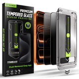 Folie de protectie Techsuit TitanGlass FullCover (set de 2) compatibil cu iPhone 17 Pro Max, Privacy