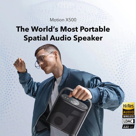Casti Anker Wireless Speaker SoundCore Motion X500 (A3131011), Hi-Res, LDAC, Spatial Audio, 40W, 12H Playtime, IPX7, App, Negru