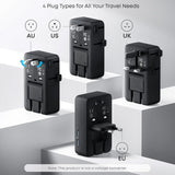 Incarcator Anker Travel Adapter Nano 5in1 (A9215H11), for EU, UK, US, AU, 20W, 2x USB-C, 2x USB-A, 20W, Alb
