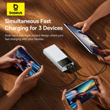 Baterie externa Baseus EnerFill FP41 (E0027K00), 30000mAh, Type-C / 2x USB-A, 22.5W, Negru
