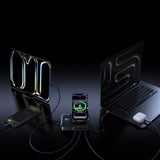 Incarcator Baseus (E0121700), 3x Type-C / 1x USB / Qi2, 160W, Negru