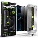 Folie de protectie Techsuit TitanGlass FullCover (set de 2) compatibil cu iPhone 12 Pro Max, Privacy